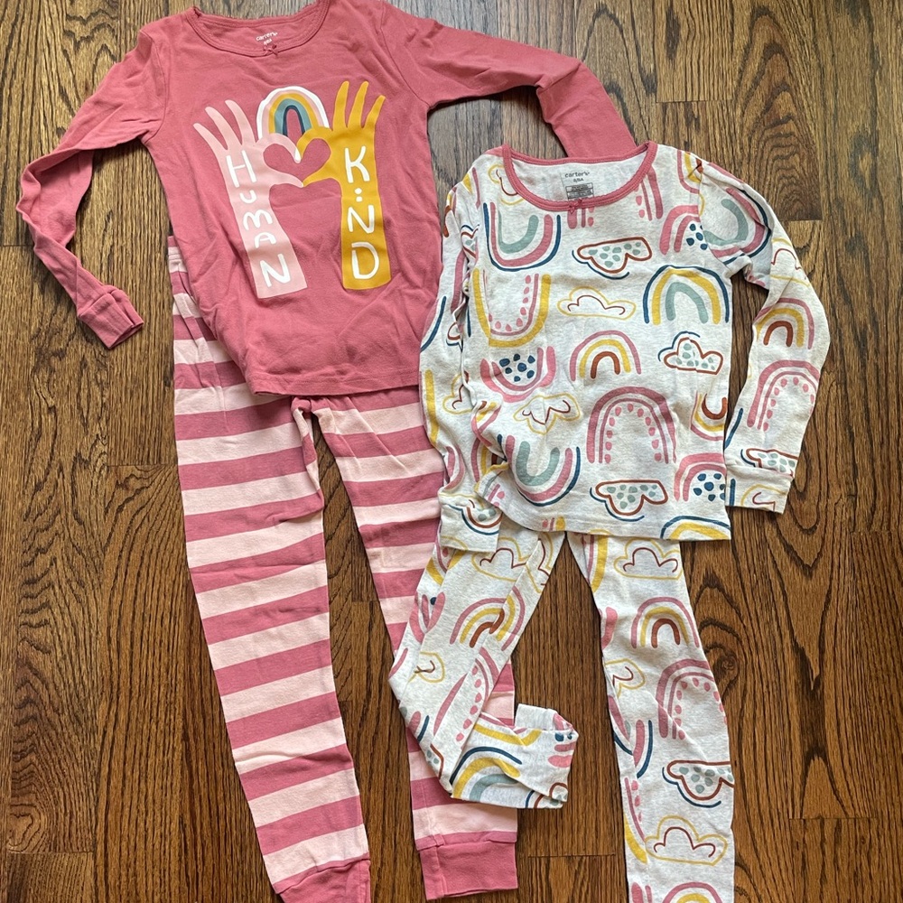 Carter's Pink and Multicolor Kids Pajama Sets